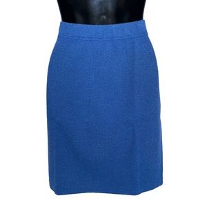 St. John Collection Women’s Blue Pencil Skirt Textured Knit - Size 2